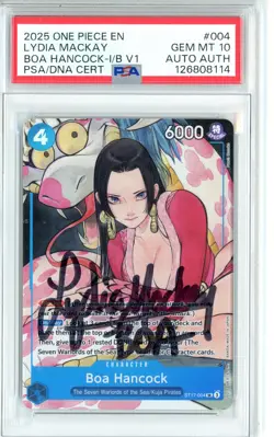 PSA GEM MINT 10 Signed Lydia Mackay 'Boa Hancock '(Illustration Box Vol.1) - Image 1