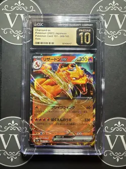 Charizard ex 006/165 Sv2a: Pokemon Card 151 Holo (Japanese) (CGC PRISTINE 10) - Image 1