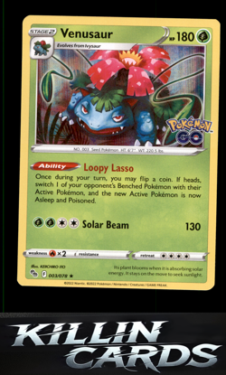 Venusaur 003/078 Pokemon Holo Rare Pokemon GO Card NM - Image 1