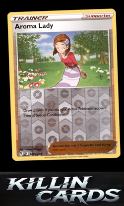 Reverse Holofoil Aroma Lady 141/203 Pokemon Uncommon SWSH07: Evolving Skies Card - Image 1