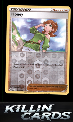 Reverse Holofoil Honey 142/198 Pokemon Uncommon SWSH06: Chilling Reign Card NM - Image 1
