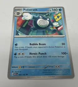 Pokemon TCG Poliwhirl Base Set, Unlimited Uncommon Card 38/102 - Image 5