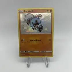 Rockruff SV23/SV94 SM Hidden Fates Shiny Baby Holo Rare Pokemon Card NM - Image 1
