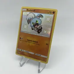 Rockruff SV23/SV94 SM Hidden Fates Shiny Baby Holo Rare Pokemon Card NM - Image 3