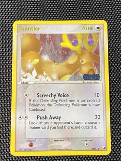 Stantler 32/115 Unseen Forces Reverse Stamped Pokemon Card Inverted Holo LP/NM - Image 1