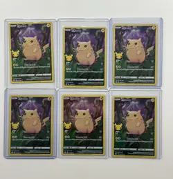 Pokemon Pikachu TCG Celebrations Card 005/025 6 Card Lot - Image 1