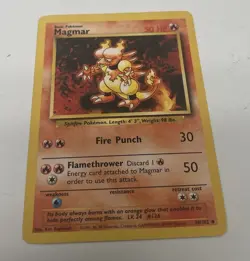Pokemon TCG Magmar Base Set Unlimited Uncommon Card 36/102 - Image 3