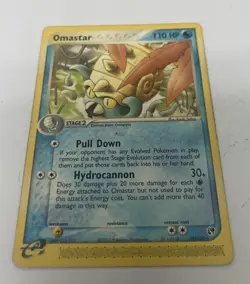 Pokemon TCG Omastar 19/100 Rare Card EX Sandstorm 2003 Vintage - Image 3