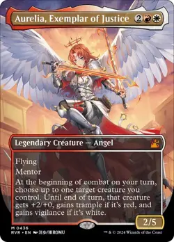 Aurelia, Exemplar of Justice - Borderless Anime (RVR) Ravnica Remastered - NM - Image 1