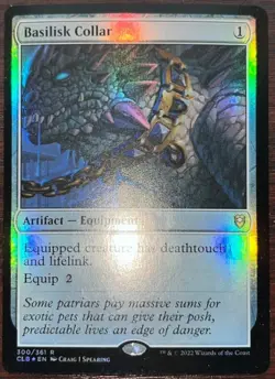 mtg magic basilisk collar FOIL ENGLISH collier de basilic commander baldur's - Image 1