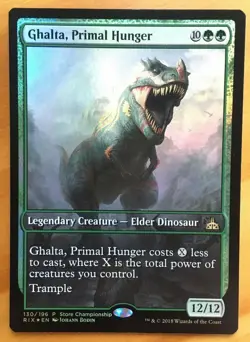 mtg magic ghalta, primal hunger FOIL ENGLISH extended borderless SC promo store - Image 1