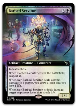 Barbed Servitor (Extended Art) #398 (Foil) NM Murders Karlov Manor MKM Magic MTG - Image 1