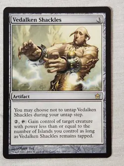 NM Vedalken Shackles Fifth Dawn Mtg Magic the Gathering - Image 1