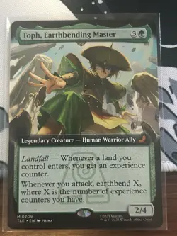 MAGIC The Gathering! Toph, Earthbending Master Extended Art TLE M0209 NM - Image 1