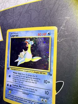 Pokemon TCG Lapras Fossil Holo First Edition 10/62 Rare Card - Image 2
