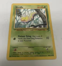 Pokemon Card TCG - Shadowless Weedle 69/102 - Base Set WOTC Common 1999 - Image 4