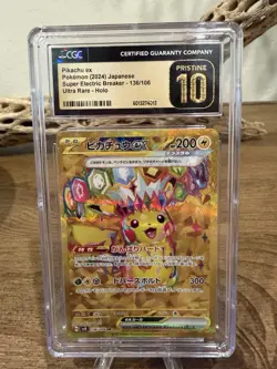 Pikachu ex | 136/106 | sv8 Super Electric Breaker | Pokemon | CGC Pristine 10 - Image 1
