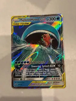 2019 Pokemon Sun & Moon Magikarp & Wailord GX Tag Team Black Star Promo SM166 - Image 1