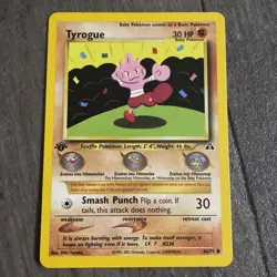 Tyrogue ~ NM 1st Edition Neo Discovery 66/75 Pokemon Vintage 🥊 Near Mint 1X - Image 1
