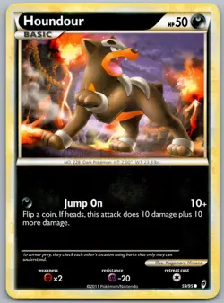 Pokemon TCG Houndour Call of Legends 59/95 Regular LP - Image 1