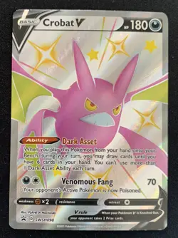Crobat V SWSH098 Black Star Promo Ultra Rare Holo Pokemon TCG Card NM - Image 1