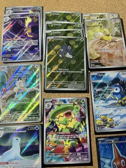 Pokemon Phantasmal Flames Illustration Rare Full Art Lot Meowth Piplup Ludicolo - Image 3