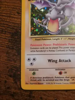 Pokemon Aerodactyl 1/62 Fossil Holo LP - Image 5