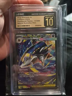 English Pokemon Phantasmal Flames Mega Sharpedo ex SIR #127/094 CGC PRISTINE 10 - Image 1