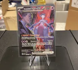 Pokemon TCG Destined Rivals Team Rockets Mewtwo EX Card 231/182 NM Condition - Image 1
