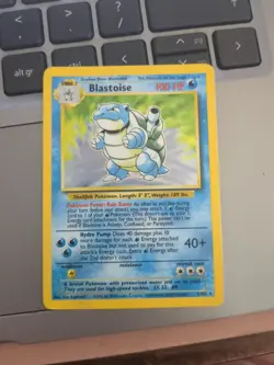 Pokemon TCG Blastoise Holo Card Base Set 2/102 - Image 1