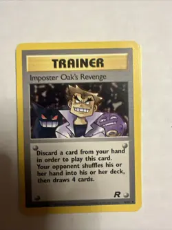Pokemon TCG Card Team Rocket Set 76/82 Imposter Oak's Revenge Trainer LP-NM p31 - Image 1