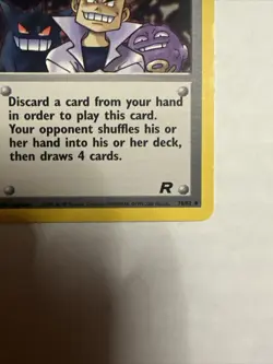 Pokemon TCG Card Team Rocket Set 76/82 Imposter Oak's Revenge Trainer LP-NM p31 - Image 3