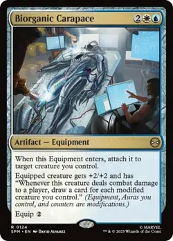 4x MTG Biorganic Carapace, NM-Mint, English Marvel's Spider-Man - Image 1