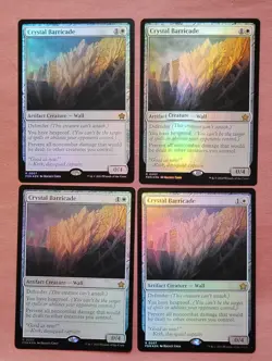4x Crystal Barricade FOIL **NEAR MINT** **UNPLAYED** MTG Foundations - Image 1