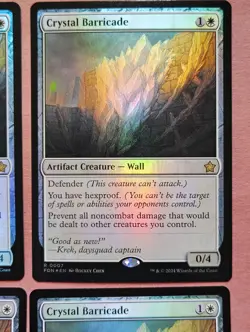 4x Crystal Barricade FOIL **NEAR MINT** **UNPLAYED** MTG Foundations - Image 3