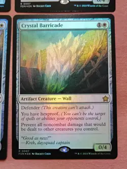 4x Crystal Barricade FOIL **NEAR MINT** **UNPLAYED** MTG Foundations - Image 4