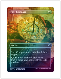1x Star Compass, Borderless Art Foil, Lost Caverns of Ixalan, MTG NM - Image 1