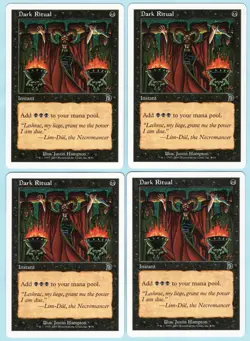 Dark Ritual x4 4x 2001 Deckmasters PLAYSET Black Common Instant MTG NM AZ1 - Image 1