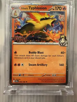 POKEMON Ethan's Typhlosion (Prerelease) 034/182 Sv10: Destined Rivals Holo New - Image 1