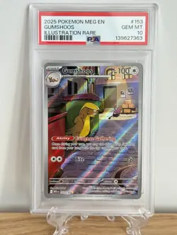 2025 Pokemon Meg EN Mega Evolution - Gumshoos #153 Illustration Rare - PSA 10 - Image 1