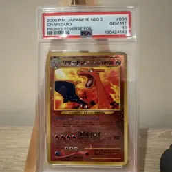 PSA 10 Charizard Japanese Promo Neo Premium File 2 #006 Pokemon - Image 2