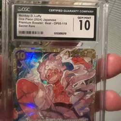 CGC 10 Gem 🔥 Japanese One Piece 2024 Monkey D. Luffy OP05-119 PRB-01 THE BEST - Image 4