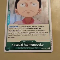 One Piece Kouzuki Momonosuke (OP01-041/284) OP01 Romance Dawn NM+ FOIL TCG - Image 4