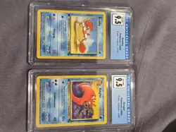 1st Edition Krabby And Kingler Fossil Pokemon Cards Wotc - Image 1