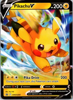 Pikachu V Promo SWSH: Sword & Shield Promo Cards SWSH285 NM - Image 1