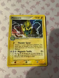 Pokemon 2005 Deoxys Manectric Reverse Holo Card 38/107 Stamped NM - Image 3