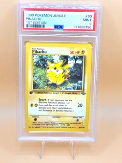 Pokemon Card 60/64 Pikachu 1st Edition Jungle English - PSA 9 NEW CERT - Image 1