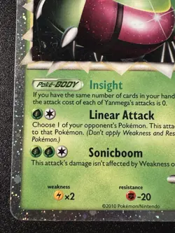 Yanmega Prime 98/102 HGSS Triumphant Pokemon Card Holo Foil Rare Near Mint - Image 5