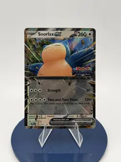 Pokemon TCG Snorlax ex 076/131 Prismatic Evolutions Stamp Stamped Promo Card -NM - Image 1