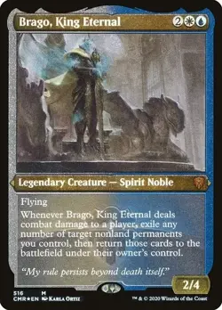 Brago, King Eternal MTG Commander Legends Mythic NM x1 - Magic Card Etched Foil - Image 1